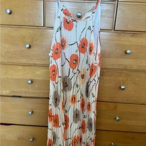Pleated knee length dress